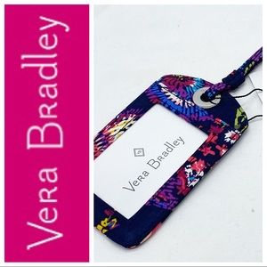 Vera Bradley Midnight Wildflowers Luggage ID Tag NEW